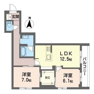 メゾンクラージュ海老名【2階】の間取り