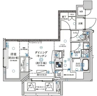 ディアレイシャス押上SKY VILLAGE【2階】の間取り