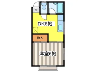 リュ・プラタン【2階】の間取り