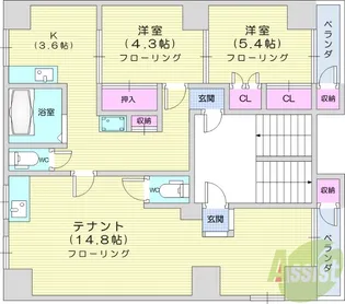 TAKEビル【3階】の間取り