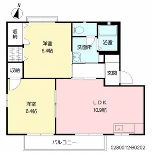 サニーコート本城 B棟【2階】の間取り