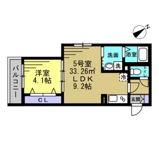 HD南柏【1階】の間取り
