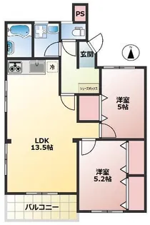 コーポラス多摩【3階】の間取り