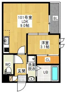 Grandtic Blanc【1階】の間取り