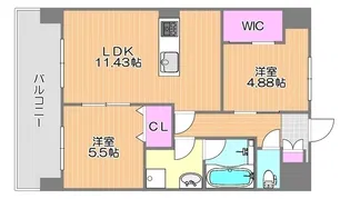 Square Garden NISHISHIMADA【11階】の間取り