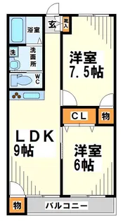 シャトーつつじヶ丘【2階】の間取り