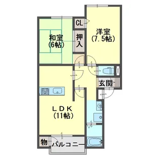サンフレンド【2階】の間取り