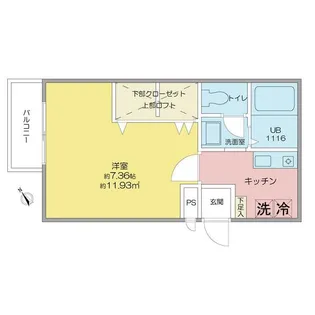 愛知県名古屋市中区新栄3【アパート】の間取り