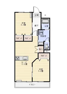 タニハイツ【4階】の間取り