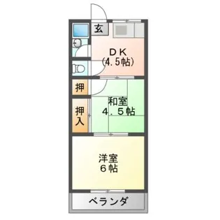 葛城苑【3階】の間取り