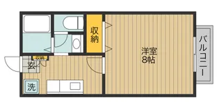 広島県福山市神辺町字十九軒屋【アパート】の間取り