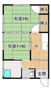 中尾山ハイツ【2階】の間取り