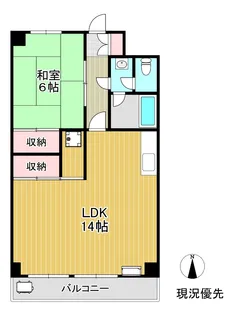 ドゥナーレ千塚【1階】の間取り