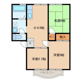 フランツ B棟【2階】の間取り