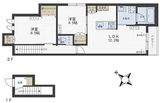 Mimosa House【2階】の間取り