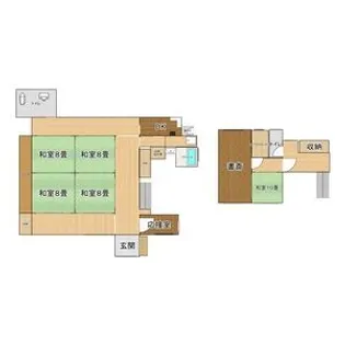 岐阜県海津市海津町日原【一戸建】の間取り