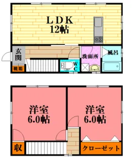 広島県広島市安佐北区亀山4【一戸建】の間取り