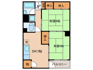 市岡グランドビル 新館【7階】の間取り