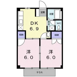 ニューシティー寿【1階】の間取り