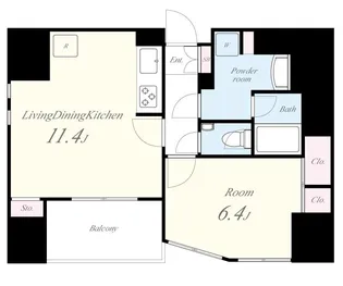 テアトル神南【2階】の間取り