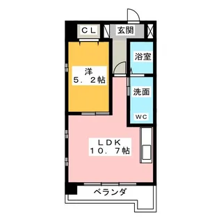 ラムエット名港(La Mouette 名港)【6階】の間取り
