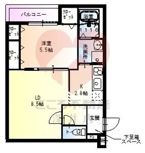 フジパレス堺大浜中町【2階】の間取り