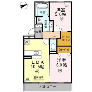 ウインドワード小羽山【2階】の間取り