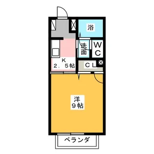 タウンコート厚原 D【1階】の間取り