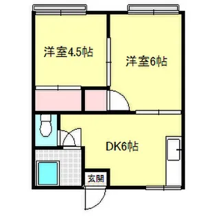 コーポ緑水【2階】の間取り