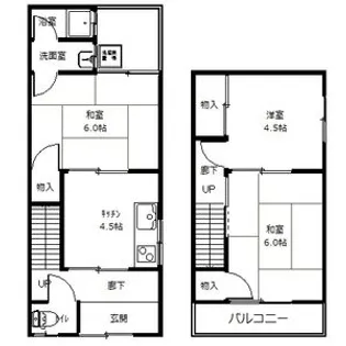 京都府乙訓郡大山崎町字大山崎小字永福寺【一戸建】の間取り