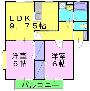 サンビレッジ早島【1階】の間取り