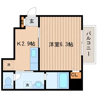 Azul黒松【1階】の間取り