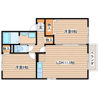 ファミリア泉【1階】の間取り