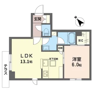 ル ヴォワール【1階】の間取り