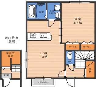 Residence東田辺【2階】の間取り