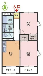 メゾン グェリール【2階】の間取り