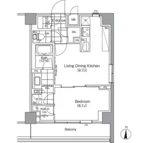 東京都杉並区高円寺北2【マンション】の間取り