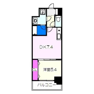 シティーコート大小路駅前【5階】の間取り
