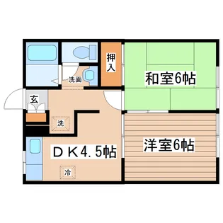 ヴィラクレストA【2階】の間取り