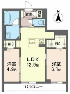 グラン ボナー【1階】の間取り