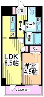 東京都渋谷区幡ヶ谷2【マンション】の間取り