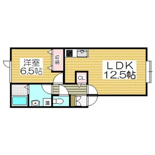 ラフィーネ知利別【1階】の間取り