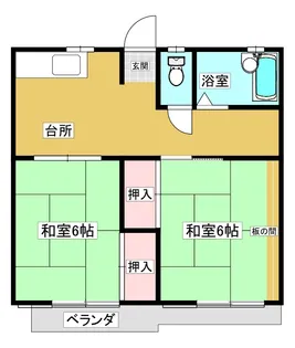 2DKの間取り画像