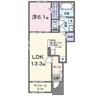 パークレジデンス ミッド【1階】の間取り