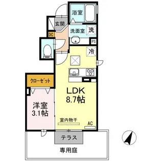 愛知県豊川市寿通1【アパート】の間取り