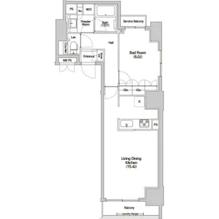 Haluwa芝公園【6階】の間取り