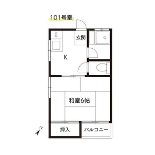 サンコーハイム【1階】の間取り