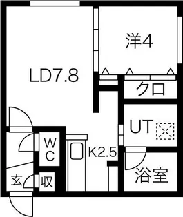 angelot Hachiken(アンジュロ ハチケン)【2階】の間取り