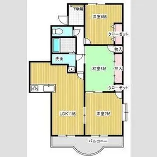 プラムスクエアJPMC【3階】の間取り