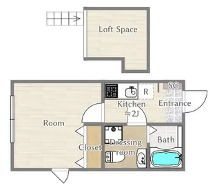 アメリカンリバティー東中野【2階】の間取り
